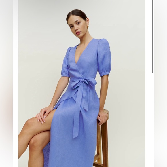 Reformation Weiss Linen Dress Size M - Picture 1 of 5